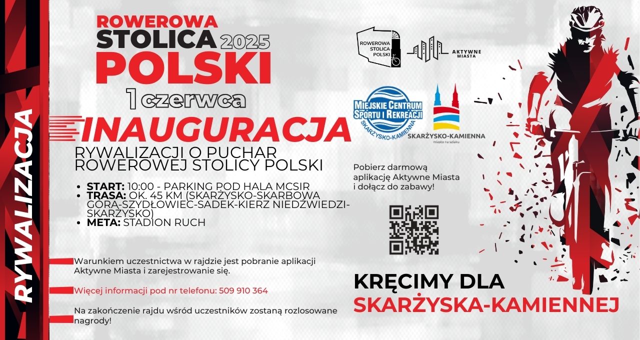 Inauguracja rywalizacji o Puchar Rowerowej Stolicy Polski 2025 ZAPRASZAMY